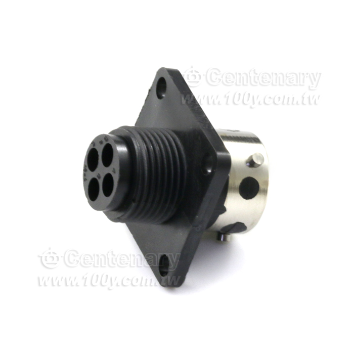 Standard Circular Connector 4P Socket Receptacle Wall Mount Size 10 - 100251 Product Image