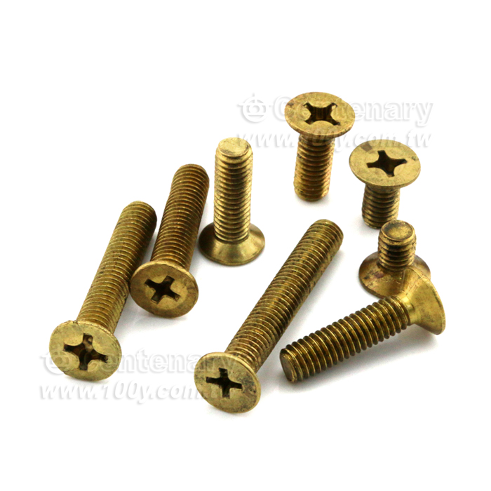 ⊕字沉頭銅螺絲 M6*10mm - 137878 產品圖片