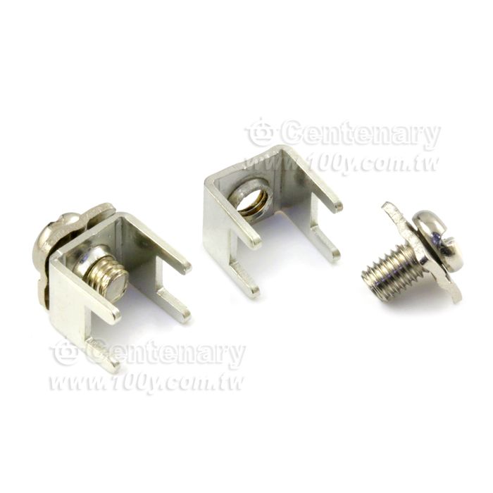 平面 PC板4腳焊接端子+M5方形墊片 腳距8*10.8MM - 137462 產品圖片