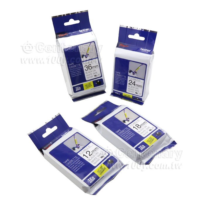 纜線標籤帶 白底黑字 12mm - 74887 產品圖片