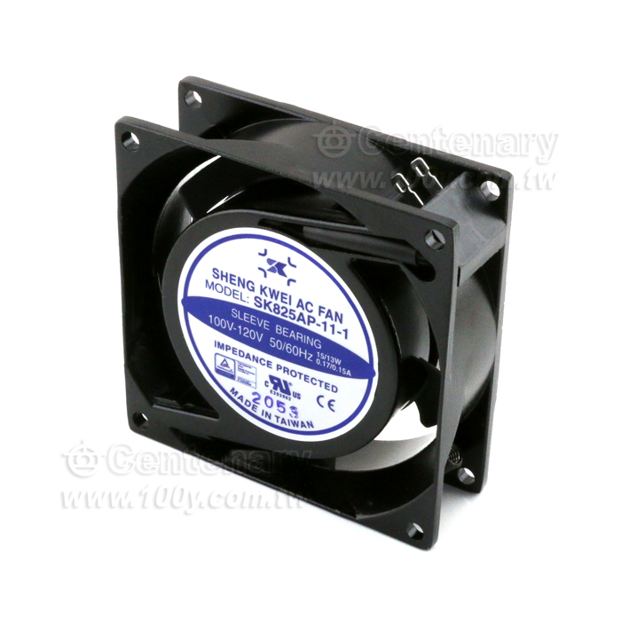 風扇 100-120V (Sleeve插PIN)0.17/0.15A 80*80*25mm - 139633 產品圖片