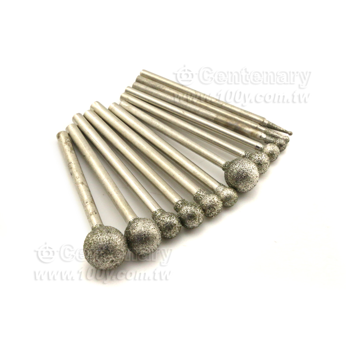 金剛砂圓磨頭-F針-8mm - 141159 產品圖片