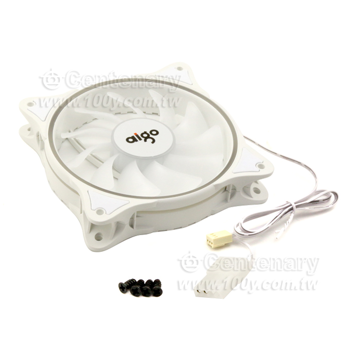 電腦主機風扇極光彩虹版雙環發光 彩虹白12v - 141072 產品圖片