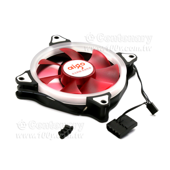 愛國者牌子電腦主機風扇極光版 紅色 12v - 141064 產品圖片