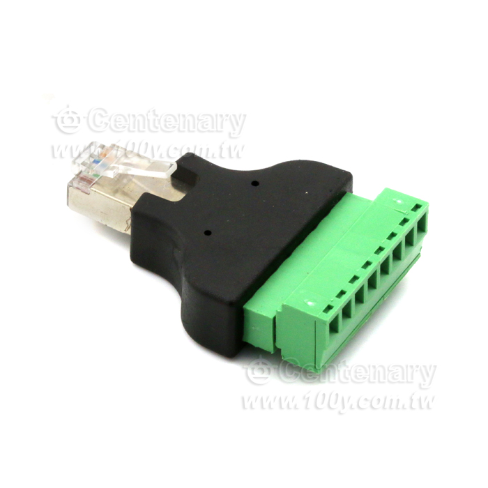RJ45公座轉綠色端子 免焊 - 141708 產品圖片