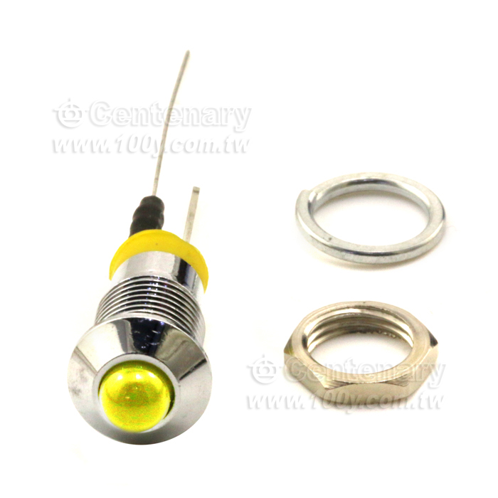 Φ8mm 24V 綠色 LED金屬指示燈 - 106877 產品圖片