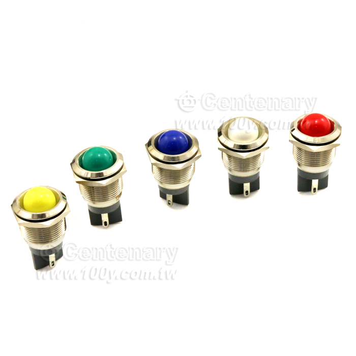 19mm插腳-高頭-金屬指示燈12-24V-紅 - 141793 產品圖片