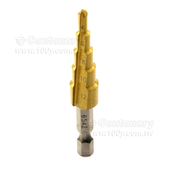 鍍鈦直槽階梯鑽頭 4mm~12mm - 141955 產品圖片