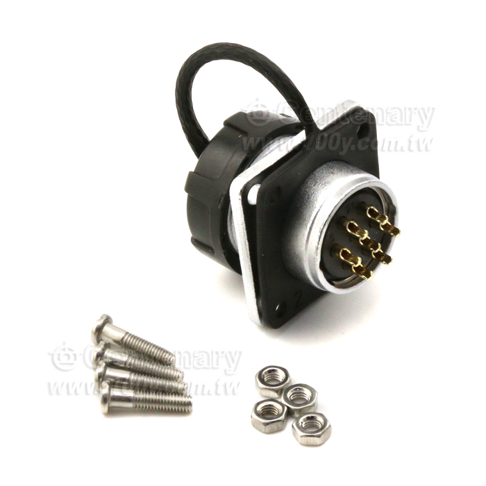 Square Flange Panel Receptacle - 142412 Product Image