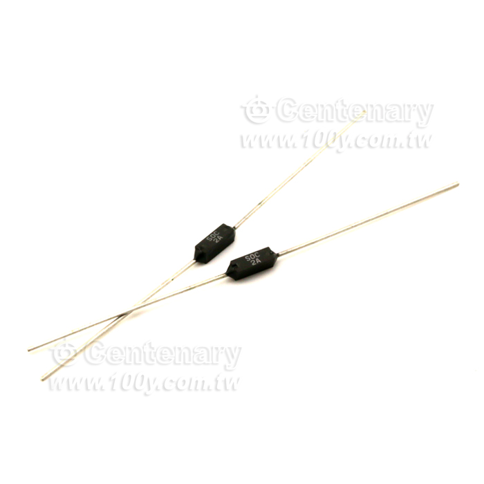 SOC電阻式保險絲2A黑色直腳 - 142627 產品圖片