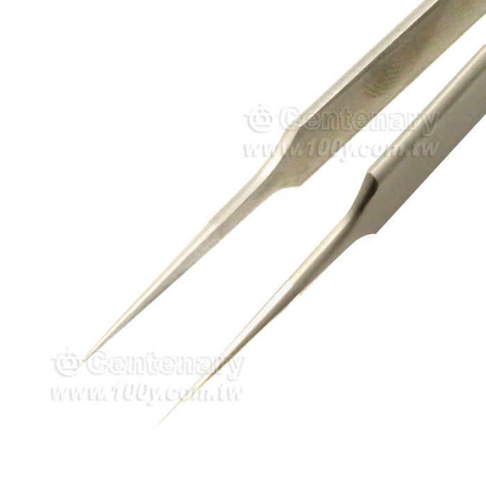 Fine pointed tweezers with long straight head hardened stainless steel - 142904 Product Image