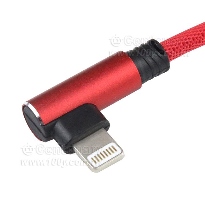 彎頭數據線 IPHONE尼龍編制遊戲機充電 紅色  - 142744 產品圖片