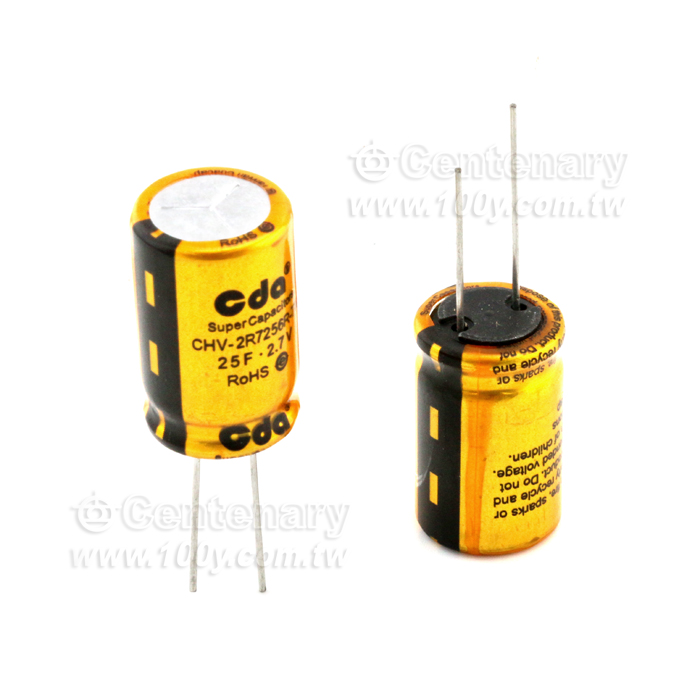 超級法拉電容 25F/2.7V 16*25mm - 142699 產品圖片