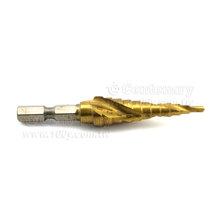 鍍鈦螺旋槽階梯鑽頭 3mm~13mm - 141994 產品圖片