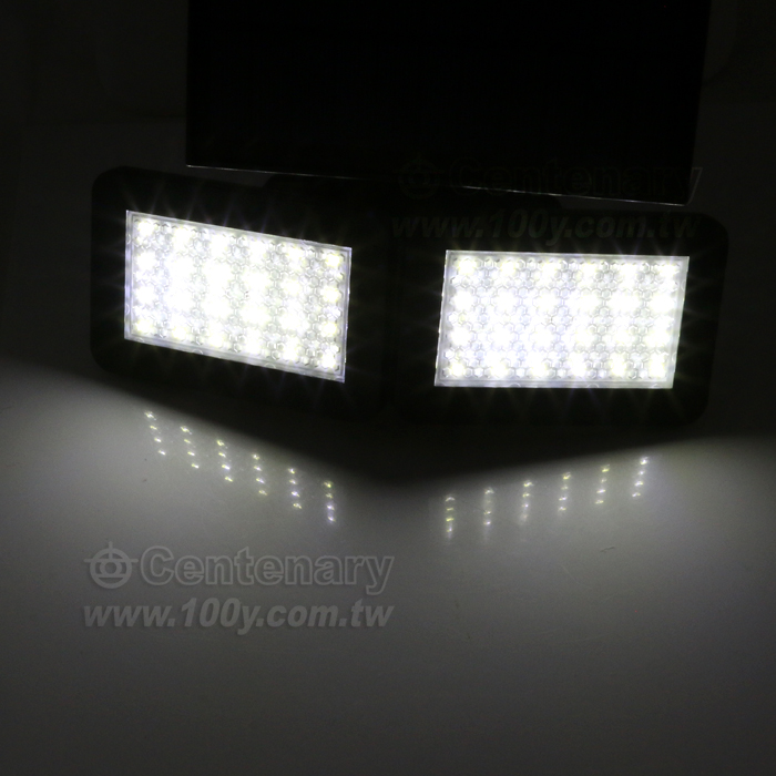 太陽能感應壁燈 一拖二 5W 480LM 48PCS - 143950 產品圖片