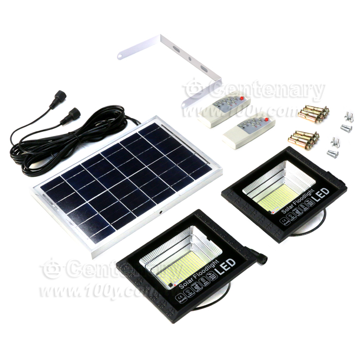 LED太陽能投射燈 一拖二 392顆LED - 143946 產品圖片