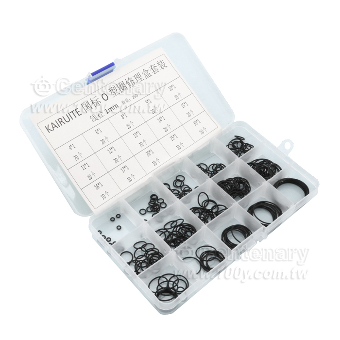 丁晴O型圈修理盒 外經4-30mm  粗1.0mm 250個/盒 - 143936 產品圖片