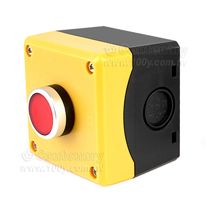 防水按鈕盒開關控制盒   1孔黃 22mm - 144142 產品圖片