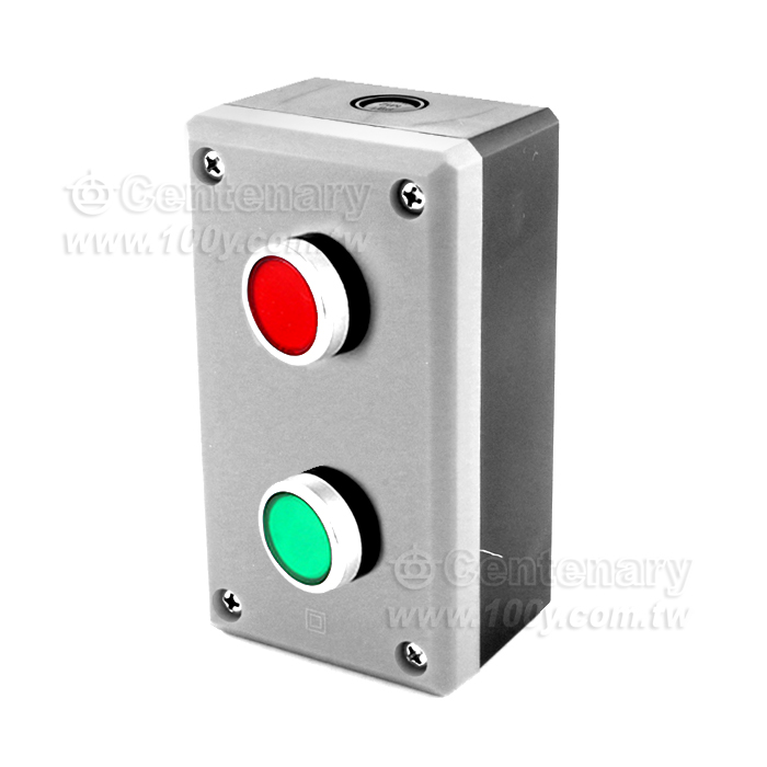 防水按鈕盒開關控制盒  2孔白（灰） 16mm - 144147 產品圖片