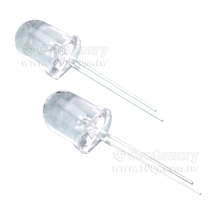 超亮10mmLED，透明膠體發藍光，長腳27-29mm - 105335 產品圖片