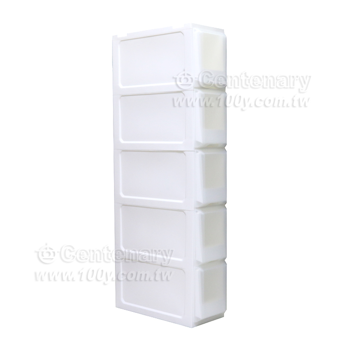 Three-to-Eight Slot Cabinet/ Transparent Panel + Snow-White Body - 97296 Product Image