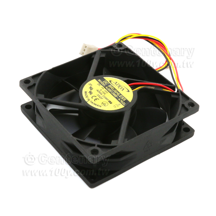 ADDA  DC12V 0.15A  80*80*25MM 3綫帶插頭 - 144546 產品圖片