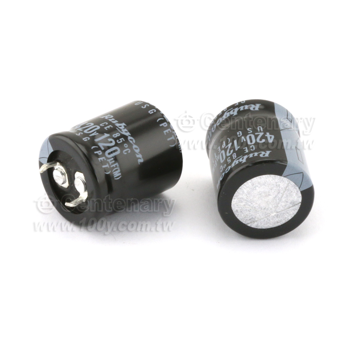Rubycon_120UF/420V Miniature Aluminum Electrolytic Capacitor - 144977 Product Image