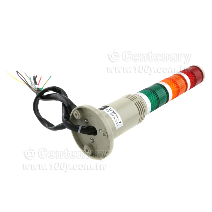 φ40 盤式三層閃光蜂鳴警示燈 紅橙綠 LED 24V - 138953 產品圖片