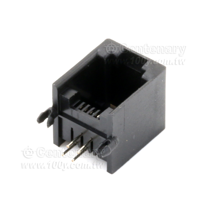 RJ-12電話線插座 6P4C 黑 - 145027 產品圖片