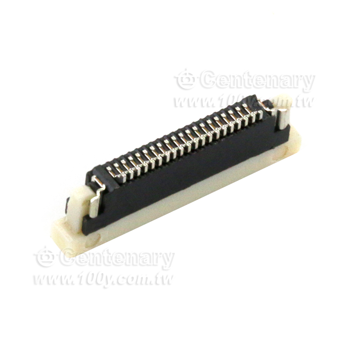 FPC ZIF  SMT 90° Top Entry Connector - 48521 Product Image
