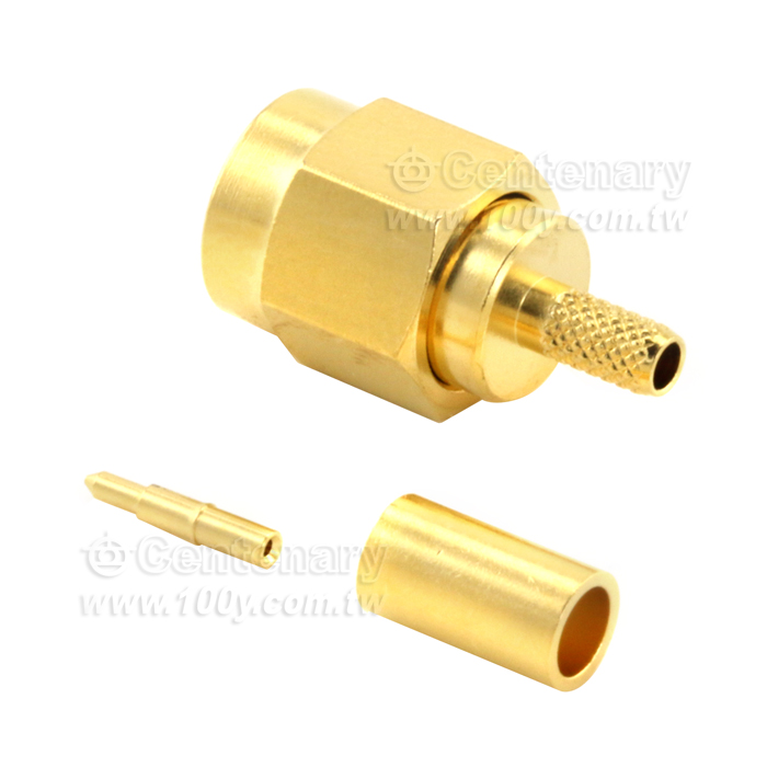 SMA plug crimp for RG174,RG188,RG316; 12.4GHz VSWR1.25 - 56987 Product Image