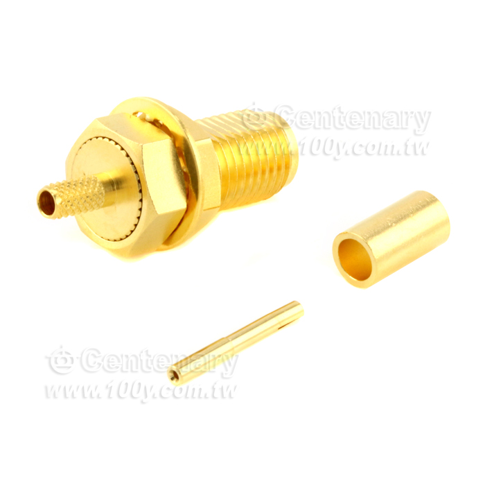 SMA Jack Crimp Bulkhead For RD316,RD316-FEP ; 12.4GHz VSWR 1.2 - 146970 Product Image