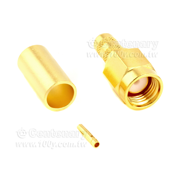 SMA Reverse Polarity Plug Crimp For RG58,JBY195,LMR195; 6GHz VSWR 1.2 - 146971 Product Image