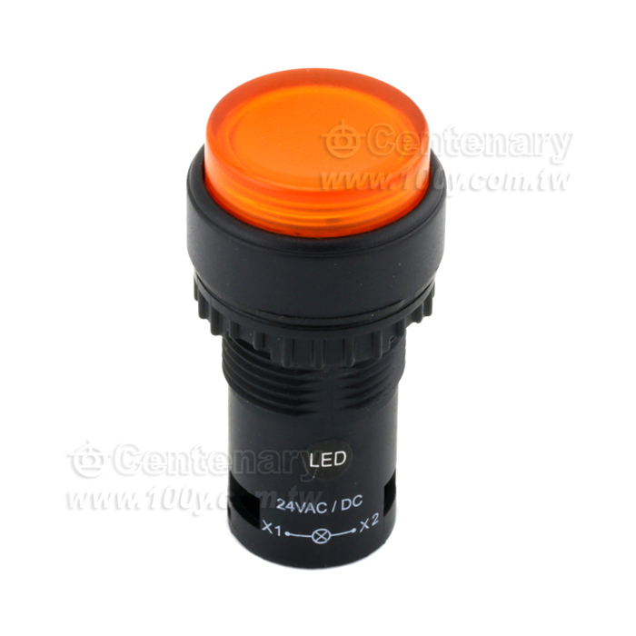 22mm 直照凸頭 LED24V 橙色 - 92427 產品圖片