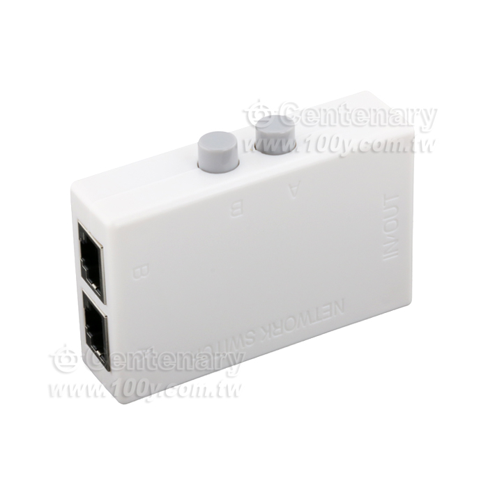 邁拓牌子  RJ45按鍵式切換盒 2進1出 白色 - 147296 產品圖片