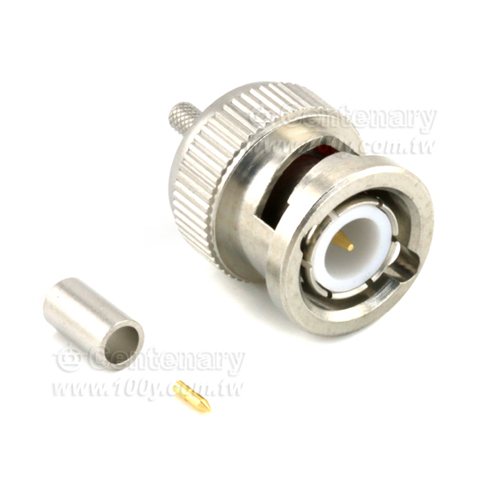 BNC Plug Crimp For RG174,RG188,RG316; 4GHz VSWR 1.25 - 147206 Product Image