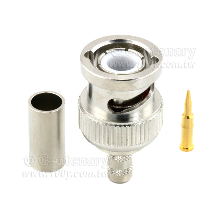 BNC Plug Crimp For RG58,JBY195,LMR195; 1GHz VSWR1.2 & 4Ghz VSWR1.32 - 147207 Product Image