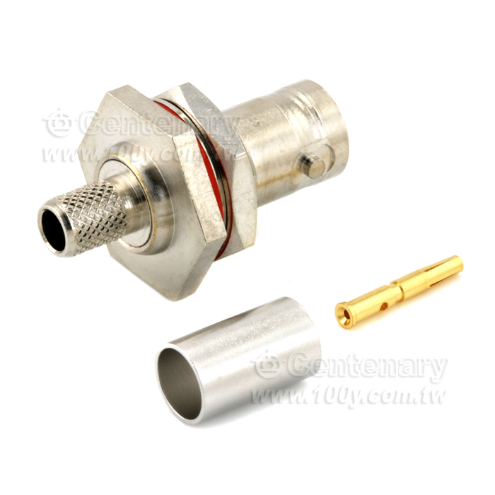 BNC Jack Crimp Bulkhead For RG59; 0.9GHz VSWR 1.2 - 147221 Product Image