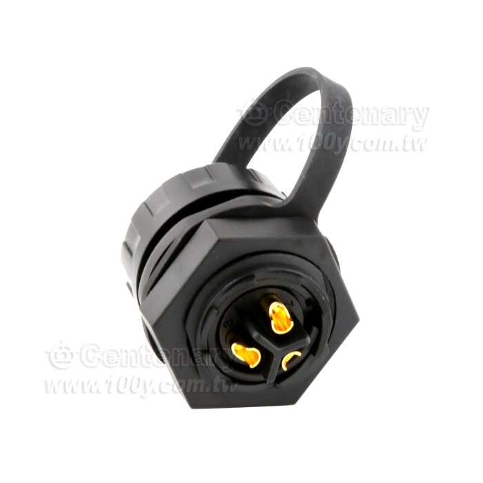 Cnlinko  YM20 3-core single hole straight male socket - 147024 Product Image