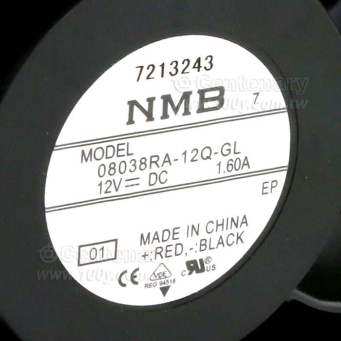 NMB  DC12V 1.6A 80*80*38mm  3線 2Ball 高轉，IP68 - 148213 產品圖片
