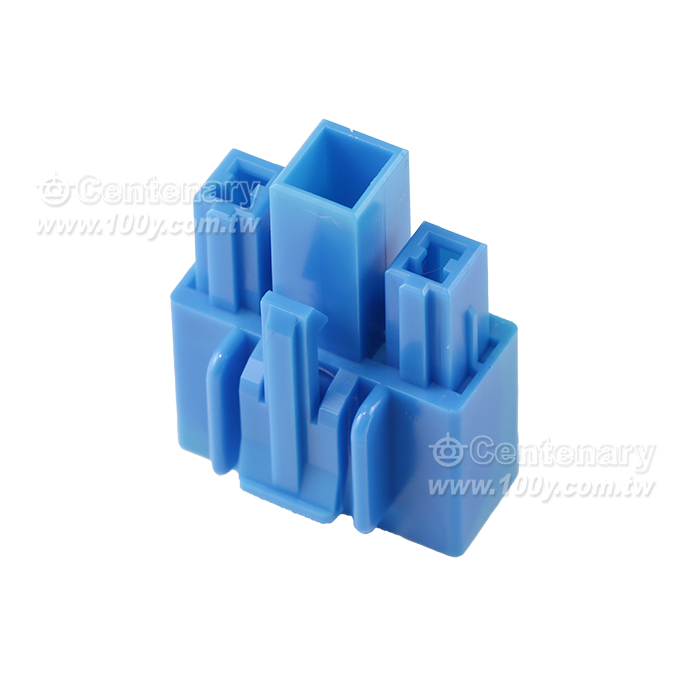 Molex VersaBlade Hybrid Plug Housing, 3 Circuits, Positive Lock, Blue, Glow-Wire Capable - 148623 Product Image
