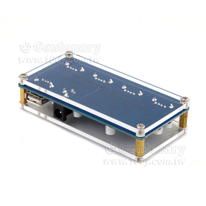 1轉4口USB2.0集線器帶透明亞克力殼7-28V供電 - 147879 產品圖片