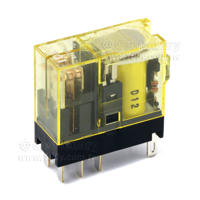和泉繼電器DC12V 帶LED燈DPDT - 148354 產品圖片