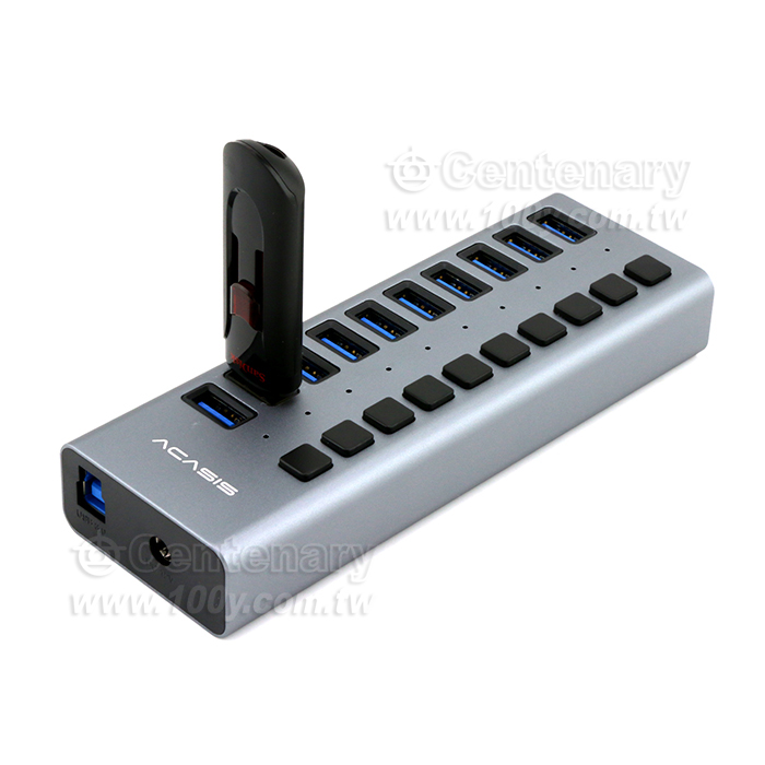 Acasis USB3.0分線器帶電源10口 - 147851 產品圖片
