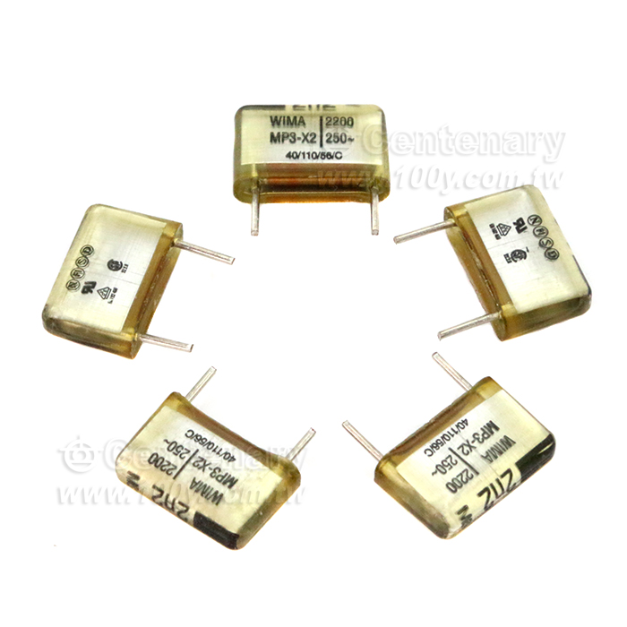 WIMA_金屬薄膜電容0.0022uF/250VAC P:15mm - 149869 產品圖片