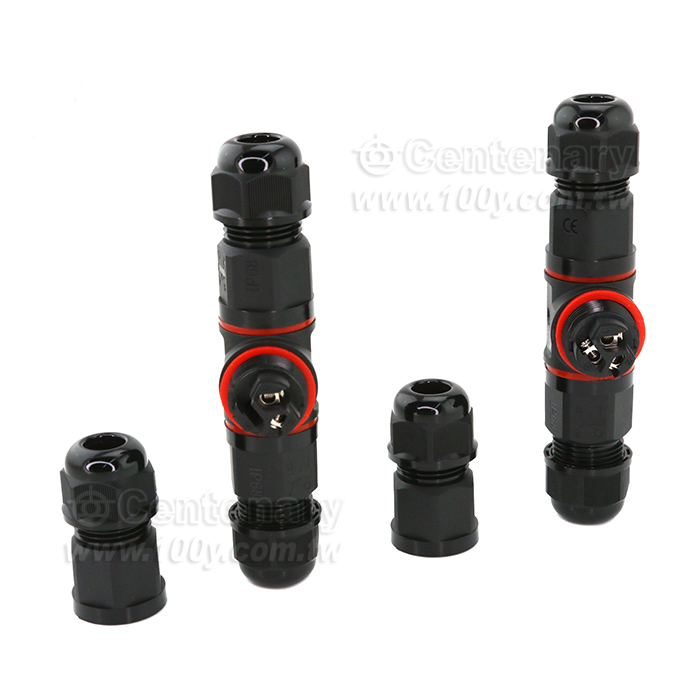 Waterproof connector - T - 2-core - 150172 Product Image