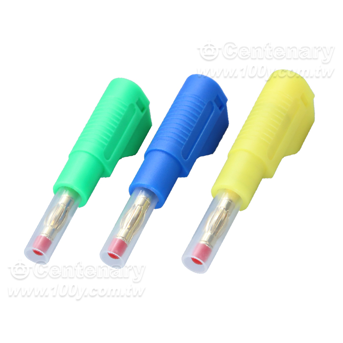 4mm鍍金香蕉插頭 56mm 32A/600V 黃色 - 150584 產品圖片