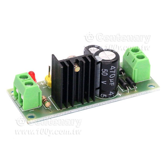 L7805/LM7805 三端5V穩壓器模組Input:7-15V Out:5V/1.2A - 98855 產品圖片