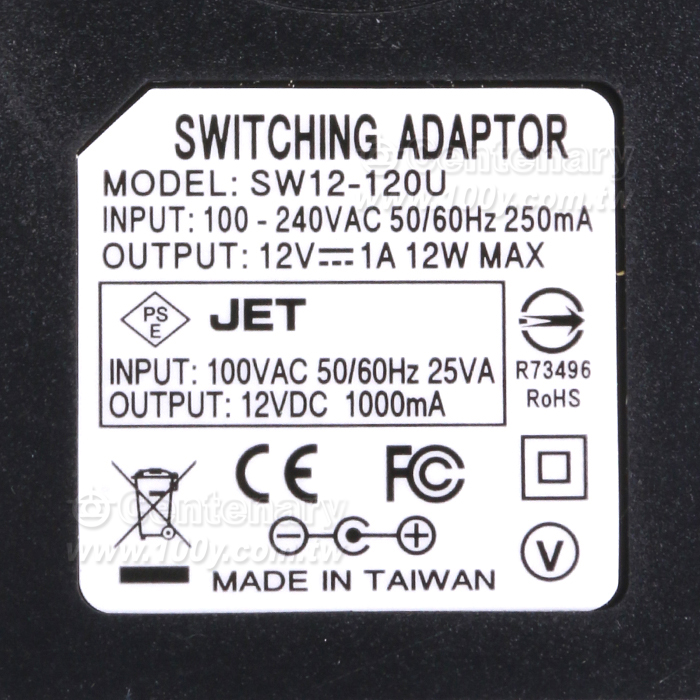 12V/1A 變壓器 - 93267 產品圖片