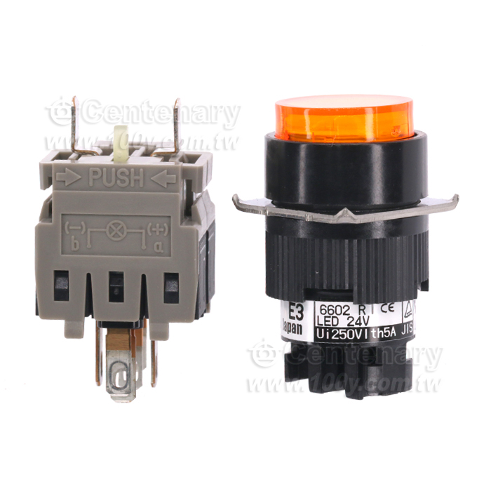 Fuji Electric帶燈按鈕開 橙色1NO+1NC - 149363 產品圖片